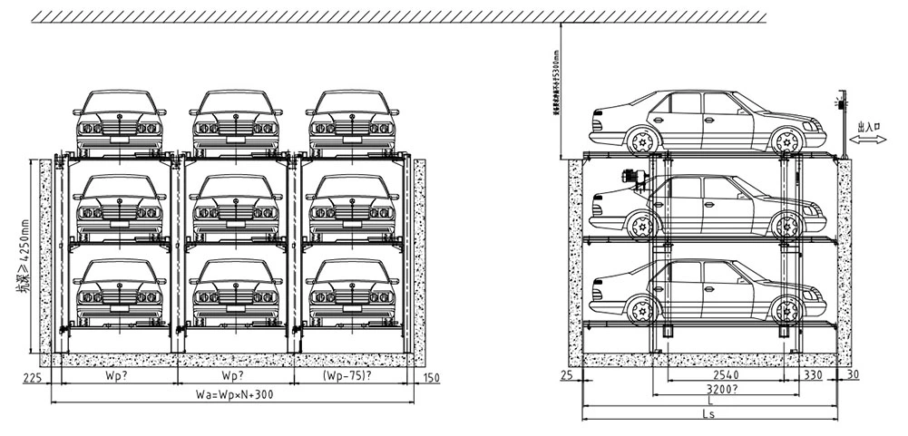 Pjs Mini Mechanical Parking Lifting System