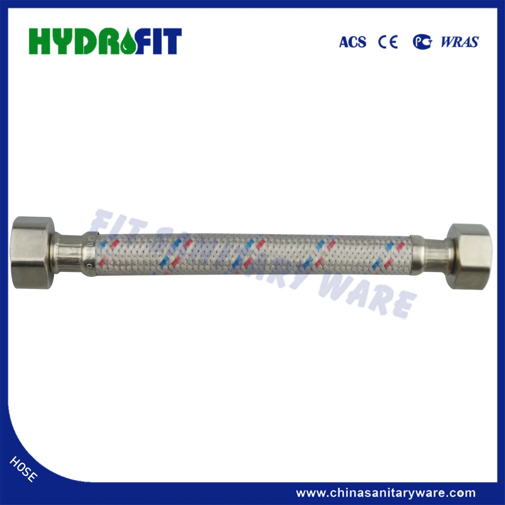 1/2&quot;FM PVC Cover Flexible S. S. Braided Hose for Shower, Angle Valve, Shattaf Woven Hose (HY6310)