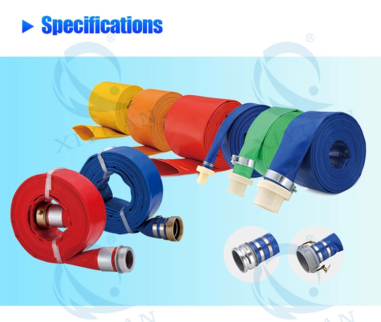 Colorful 1, 2, 3, 4, 6 Inch PVC Water Discharge Hose