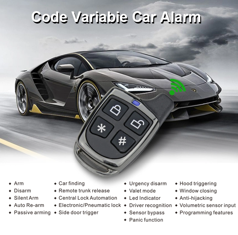 Universal Remote Control Code Variable One Way Car Alarm System