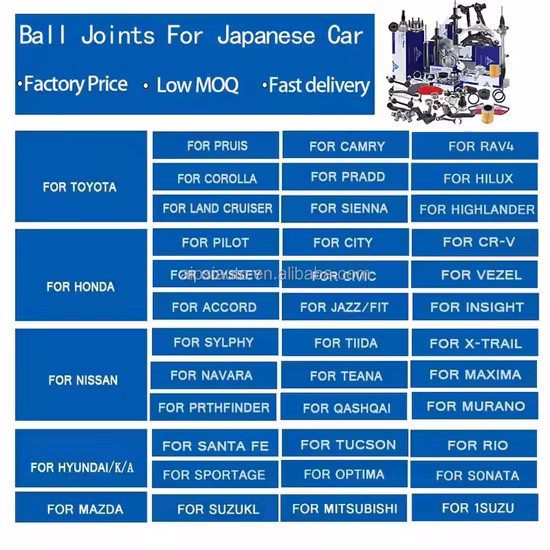 Eep Car Accessories Spare Auto Parts Tie Rod End Ball Joint for Toyota Mazda Nissan Honda Mitsubushi Cover 95% Japanese Car Stabilizer Link